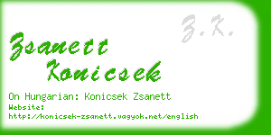 zsanett konicsek business card